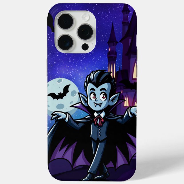 Funda De Case-Mate Para iPhone Vampión de Halloween, caprichoso (Reverso )