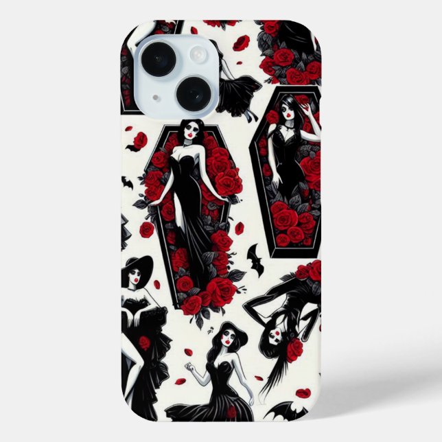 Funda De Case-Mate Para iPhone Vampiros damas (Reverso )