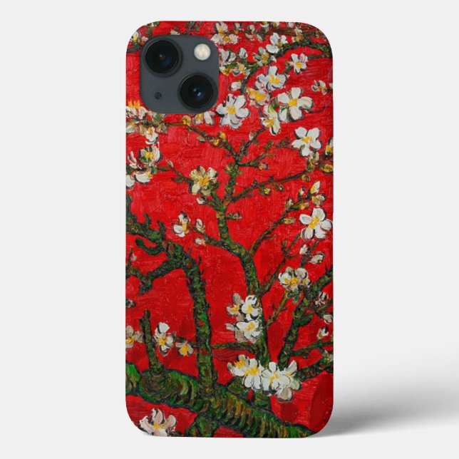 Funda De Case-Mate Para iPhone Van Gogh Almond Blossoms Red (Reverso)