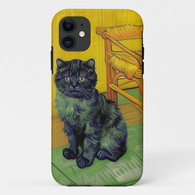 Funda De Case-Mate Para iPhone Van Gogh Black Cat (Reverso)