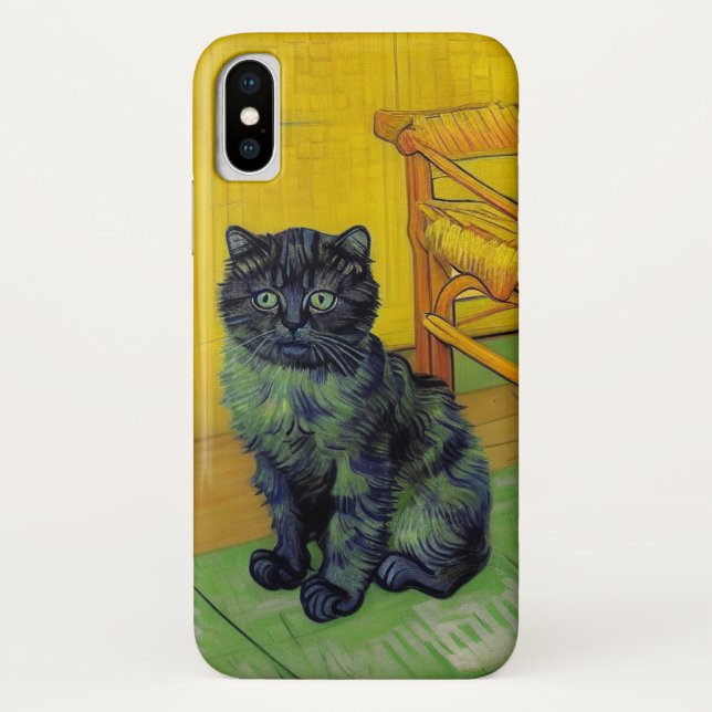 Funda De Case-Mate Para iPhone Van Gogh Black Cat (Reverso)