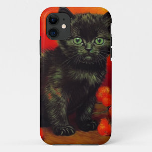 Funda Para iPhone 11 Van Gogh Black Kitten