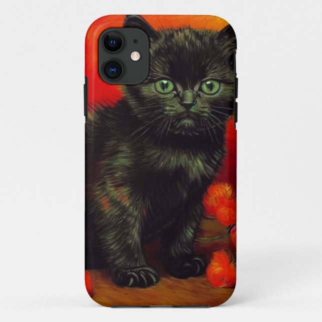 Funda De Case-Mate Para iPhone Van Gogh Black Kitten (Reverso)