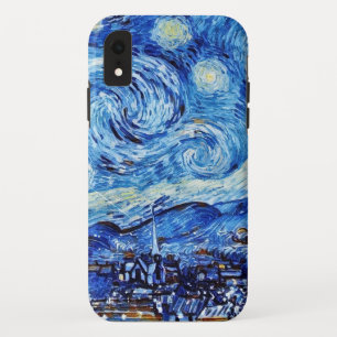 Funda Para iPhone XR Van Gogh - La noche estrellada - Postal de Navidad