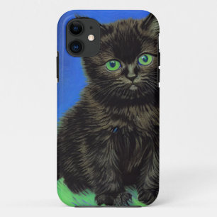 Funda Para iPhone 11 Van Gogh Style Black Kitten