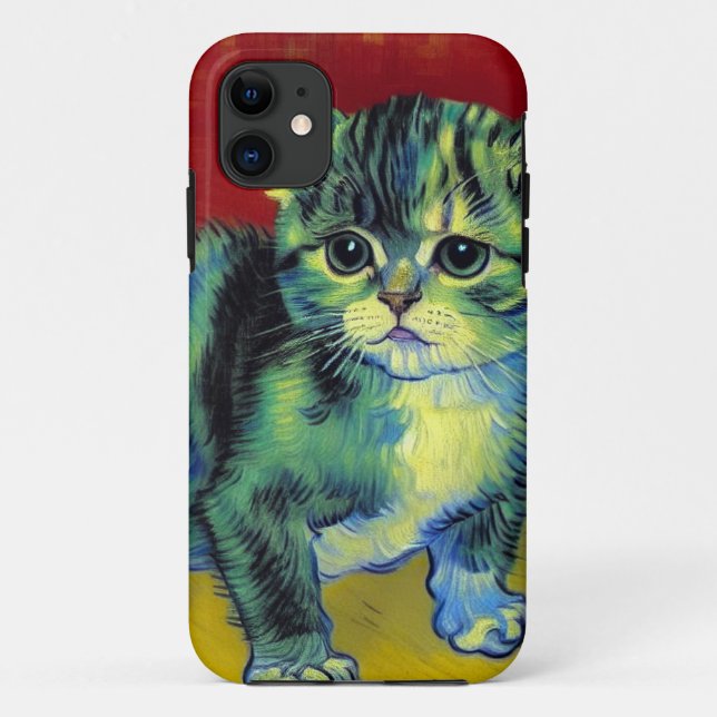 Funda De Case-Mate Para iPhone Van Gogh Tabby Cat (Reverso)