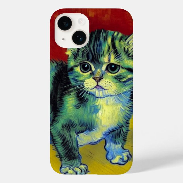 Funda De Case-Mate Para iPhone Van Gogh Tabby Cat (Reverso )