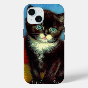 Funda Para iPhone 15 Van Gogh Tuxedo Cat