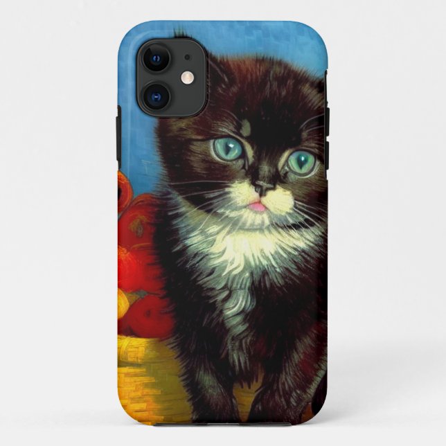 Funda De Case-Mate Para iPhone Van Gogh Tuxedo Cat (Reverso)