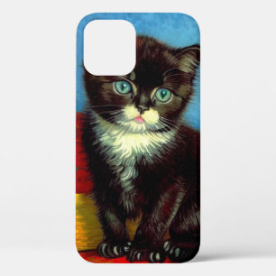Funda Para iPhone 12 Van Gogh Tuxedo Cat
