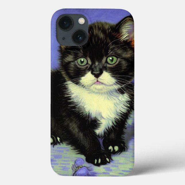 Funda De Case-Mate Para iPhone Van Gogh Tuxedo Kitten (Reverso)