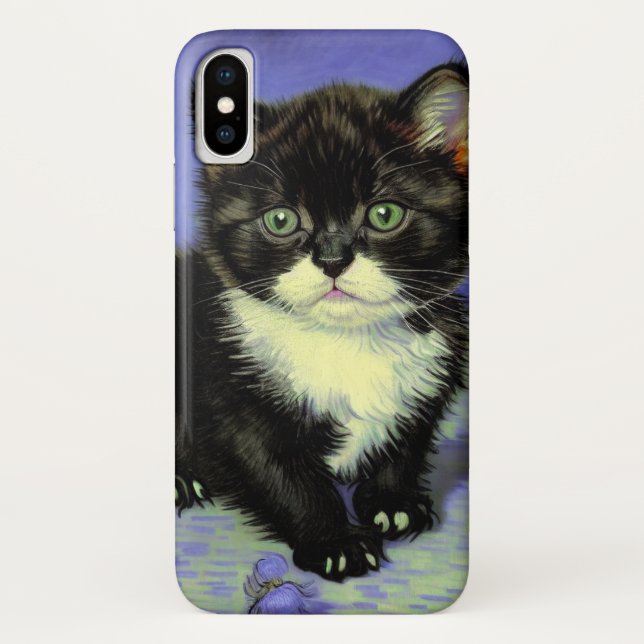 Funda De Case-Mate Para iPhone Van Gogh Tuxedo Kitten (Reverso)