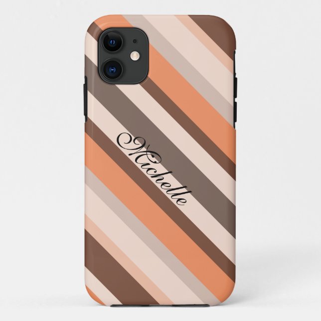 Funda De Case-Mate Para iPhone Vanilla Melon Stripes (Reverso)