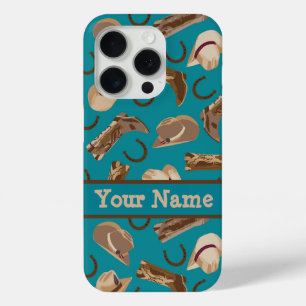 Funda Para iPhone 15 Pro Vaquera Gorra Boots Nombre Verde azulado Ca Person