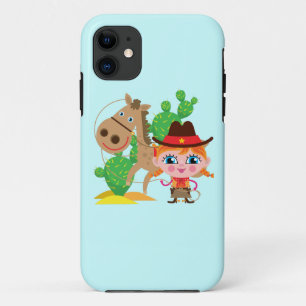 Funda Para iPhone 11 Vaquera y caballo