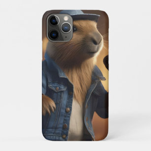 Funda Para iPhone 11 Pro "Vaquero de Capybara: Serenading the Wild West"