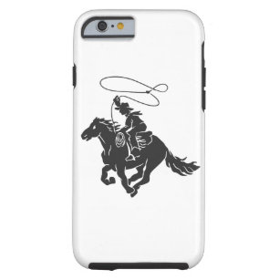 Funda Resistente Para iPhone 6 Vaquero en caballo balancín corriendo con lazo