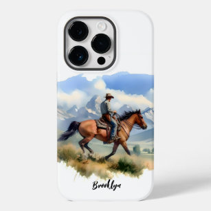 Funda Para iPhone 14 Pro De Case-Mate Vaquero en un caballo de bahía