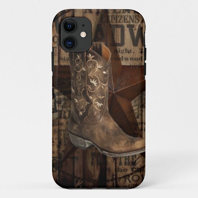 Funda De Case-Mate Para iPhone Vaquero solitario primitivo del país occidental de (Reverso)