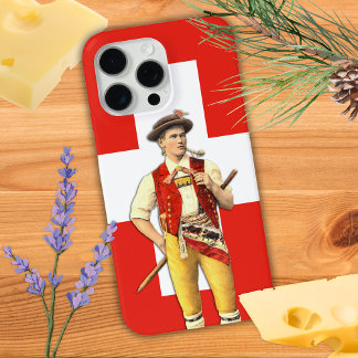 Funda Para iPhone 15 Pro Max Vaquero suizo de la bandera de Appenzell de Suiza