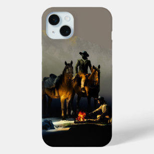 Funda Para iPhone 15 Mini Vaqueros y caballos
