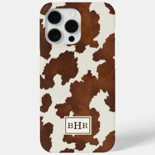 Funda Para iPhone 15 Pro Max Vaqueta de cuero de vaca monogramada