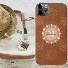 Funda Para iPhone 11 Pro Max Variación de tonos de tierra rusos de Boho Tribal