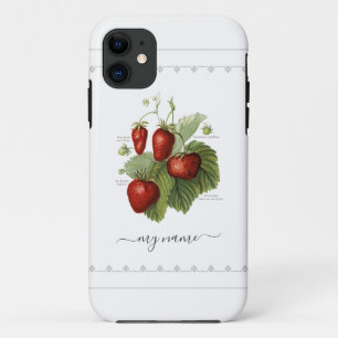 Funda Para iPhone 11 Variedades de fresa de época cúrcuma Añadir su nom