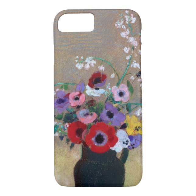 Funda De Case-Mate Para iPhone Vase con flores mixtas, Redon (Reverso)