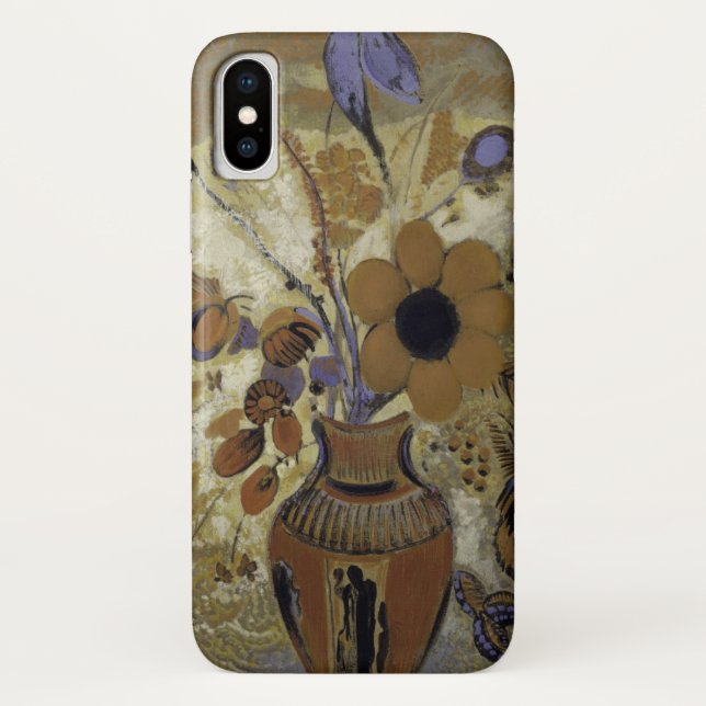 Funda De Case-Mate Para iPhone Vase etrusca con flores (Reverso)