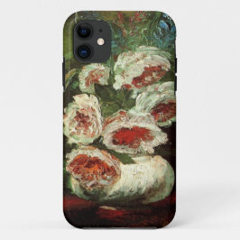 Funda Para iPhone 11 Vasija de época con peonías de Vincent van Gogh.