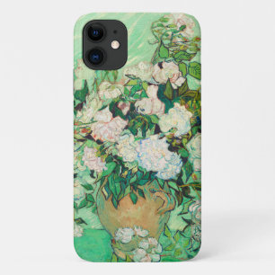 Funda Para iPhone 11 Vaso de Vincent Van Gogh con Rosas Rosadas Arte Fi