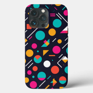 Funda Para iPhone 13 Pro Vector Art Negrita Colores y Líneas Crisp