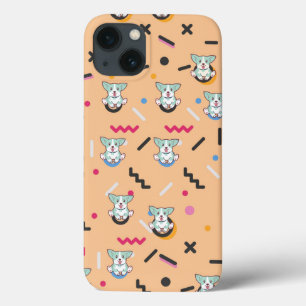 Funda Para iPhone 13 Vector de patrón sin soldadura de perro