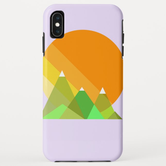 Funda De Case-Mate Para iPhone Vector de Sol y Montañas (Reverso)