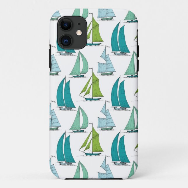 Funda De Case-Mate Para iPhone Veleros en el modelo del agua (Reverso)