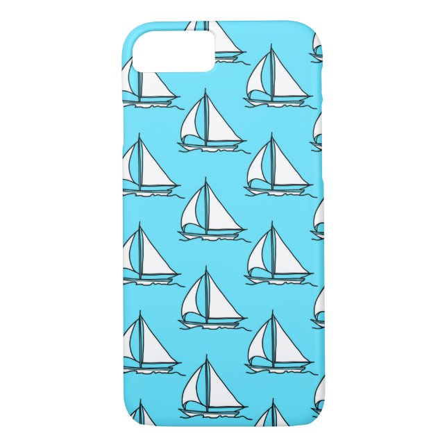 Funda De Case-Mate Para iPhone Veleros en modelo azul del mar (Reverso)