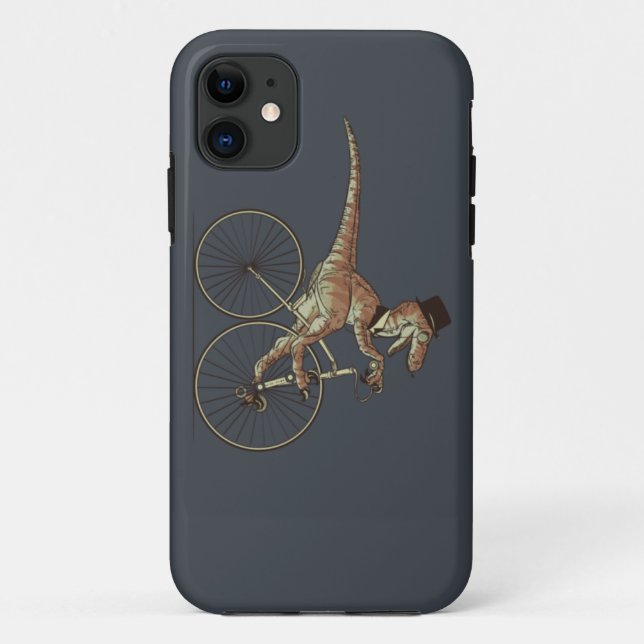 Funda De Case-Mate Para iPhone Velociraptor del caballero que monta un Unicicyle (Reverso)