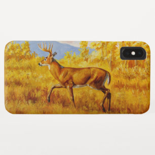 Funda Para iPhone XS Max Venado de cola blanca en el bosque de Aspen en oto