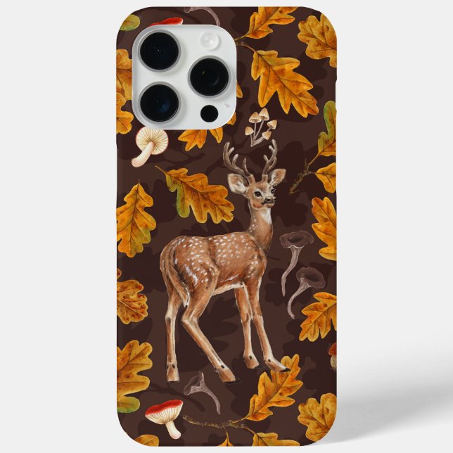 Funda De Case-Mate Para iPhone Venado en el bosque otoñal 2 (Reverso )