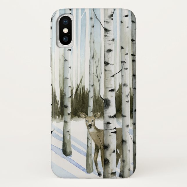 Funda De Case-Mate Para iPhone Venado en la nieve (Reverso)