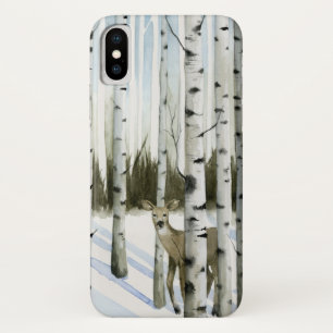 Funda Para iPhone X Venado en nieve