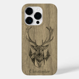Funda Para iPhone 14 Pro De Case-Mate Venado - madera grabada - madera