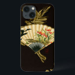 Funda Para iPhone 13 Ventilador oriental con un diseño floral<br><div class="desc">Pintura de un ventilador oriental con un diseño floral. El fondo negro permite que los colores del ventilador salgan de la impresión. ¡Cuelga esto en tu pared y disfruta!</div>