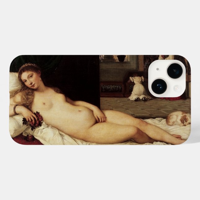Funda De Case-Mate Para iPhone Venus de la Venecia Urbino Titian 1538 (Reverso  (Horizontal))