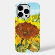 Verano audaz Sunflower Watercolor arte amarillo ma