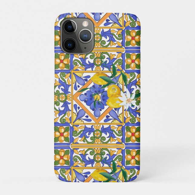Funda De Case-Mate Para iPhone Verano,cítricos,siciliano,estilo mediterráneo,limó (Reverso)