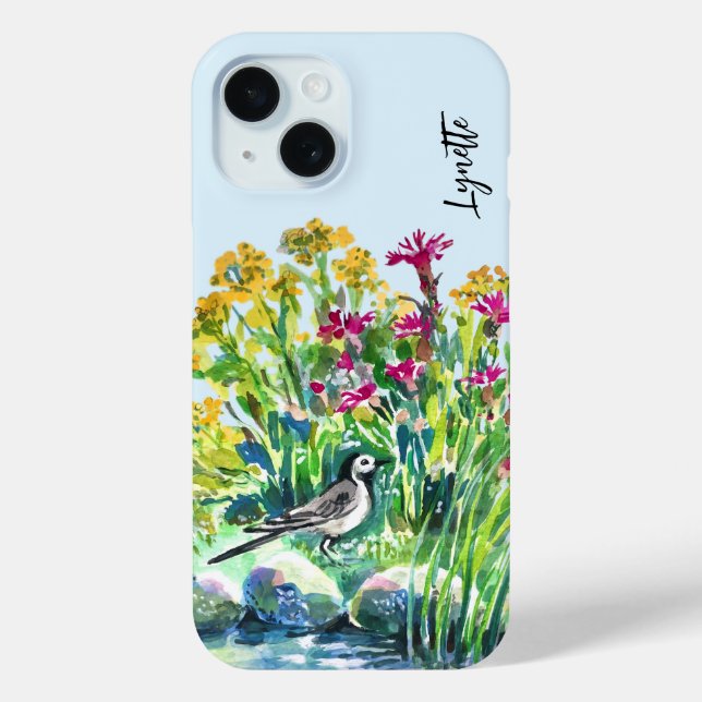 Funda De Case-Mate Para iPhone Verano, cola de cola, flores silvestres (Reverso )