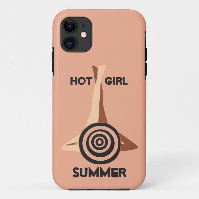 Funda De Case-Mate Para iPhone Verano de Chica Caliente Arena de Melocotón (Reverso)