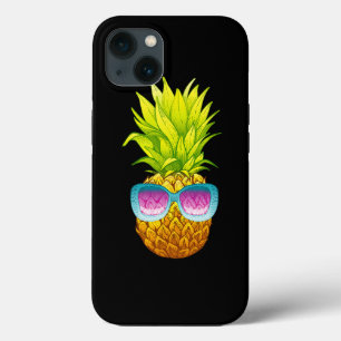 Funda Para iPhone 13 Verano divertido con gafas de sol de piña